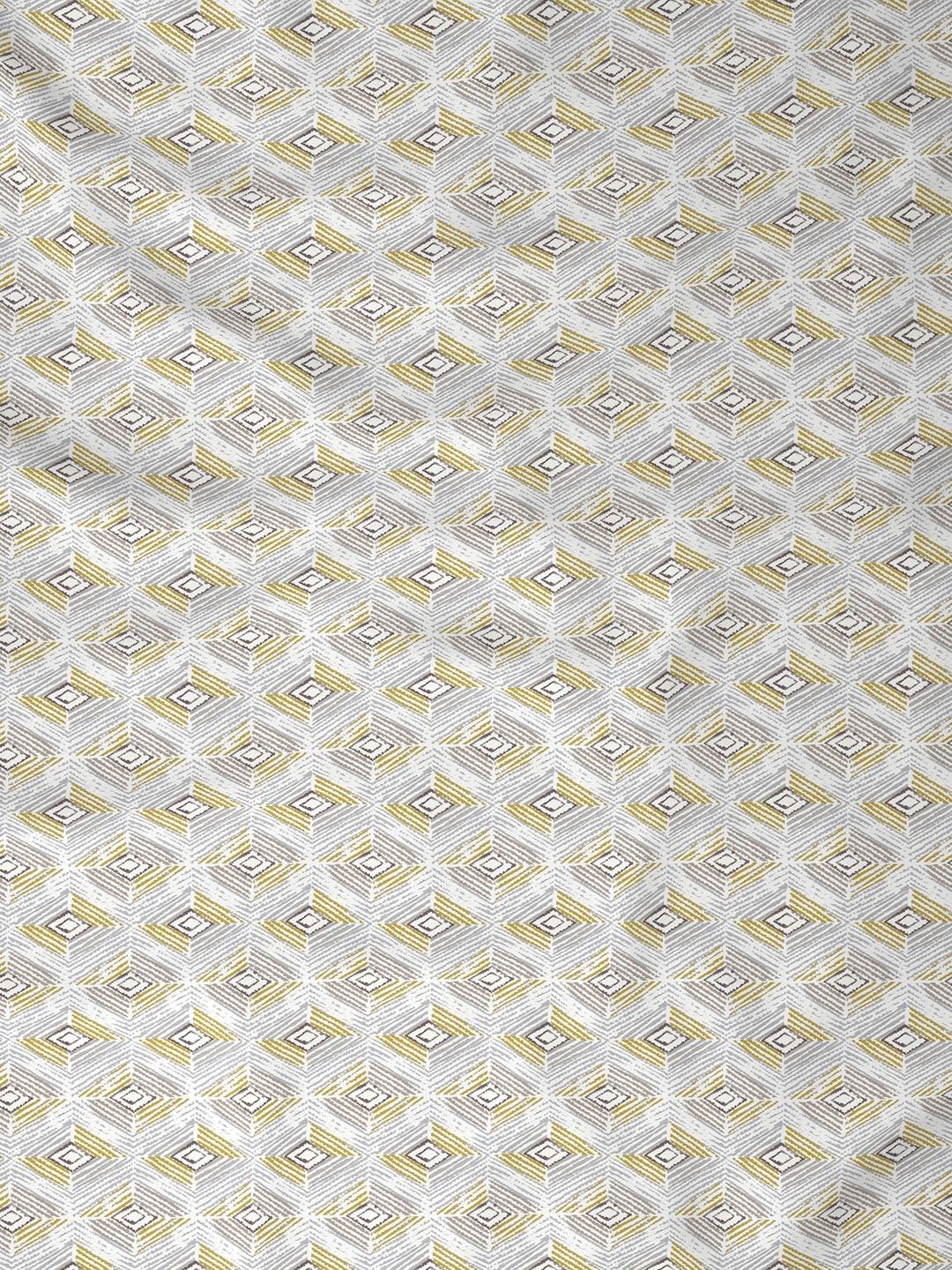 

MASPAR Eclectic Garden Yellow Printed Fitted 144TC Cotton Single Bedsheet & 2 PillowCovers