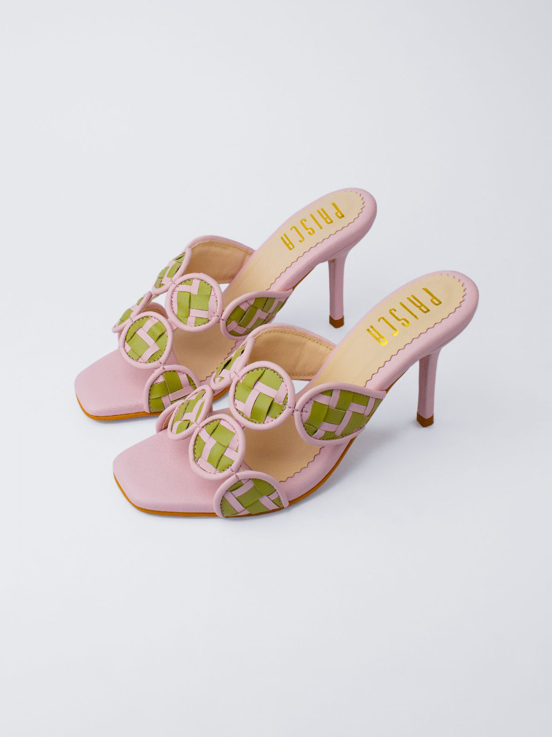 

House of Prisca Open Toe Slim Heel Sandals, Pink
