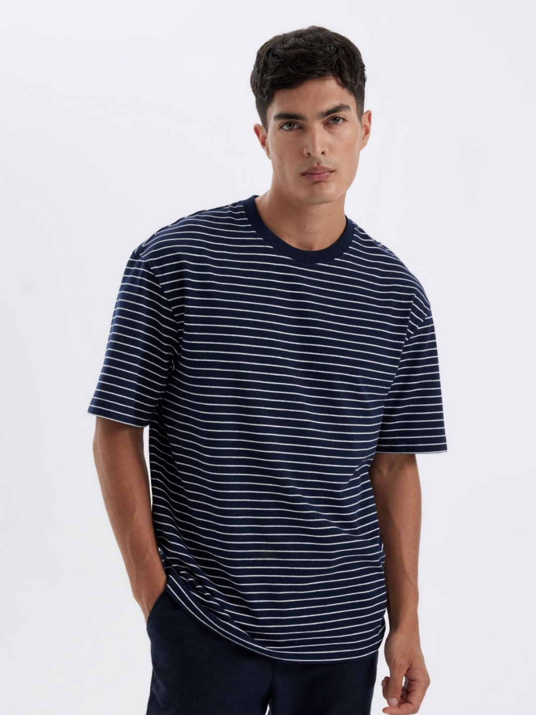 

DeFacto Men Striped Pockets T-shirt, Na