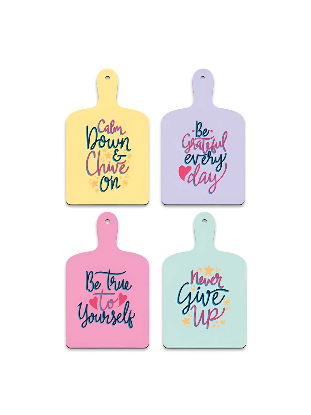

CLAWCRAFTS Yellow & Pink Quotes Modern Printed Wooden Wall Decor