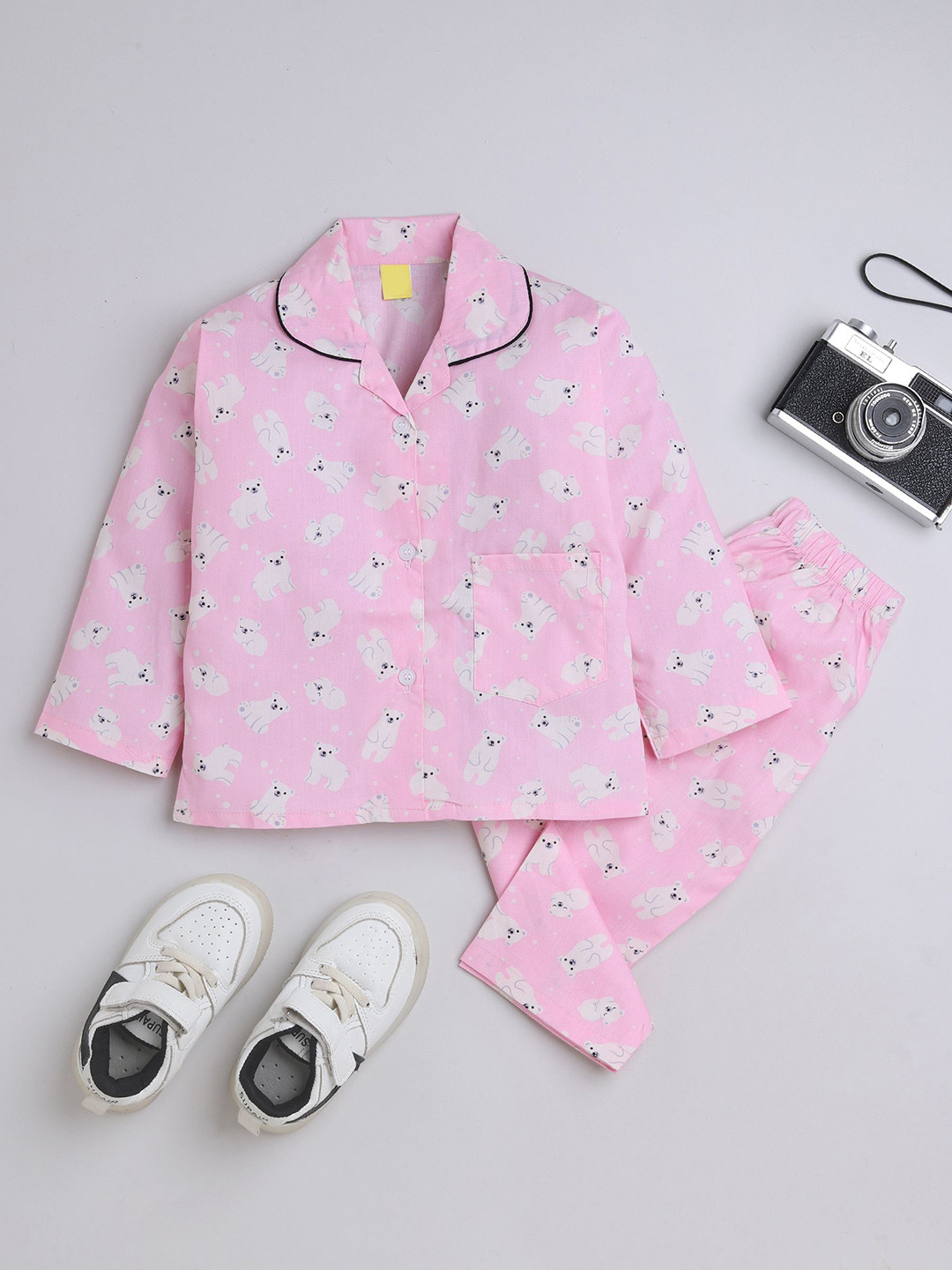 

The Magic Wand Boys Printed Night suit, Pink
