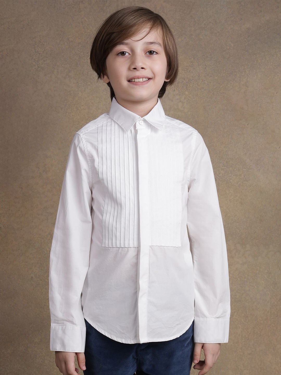

One Friday Boys Comfort Opaque Casual Shirt, White