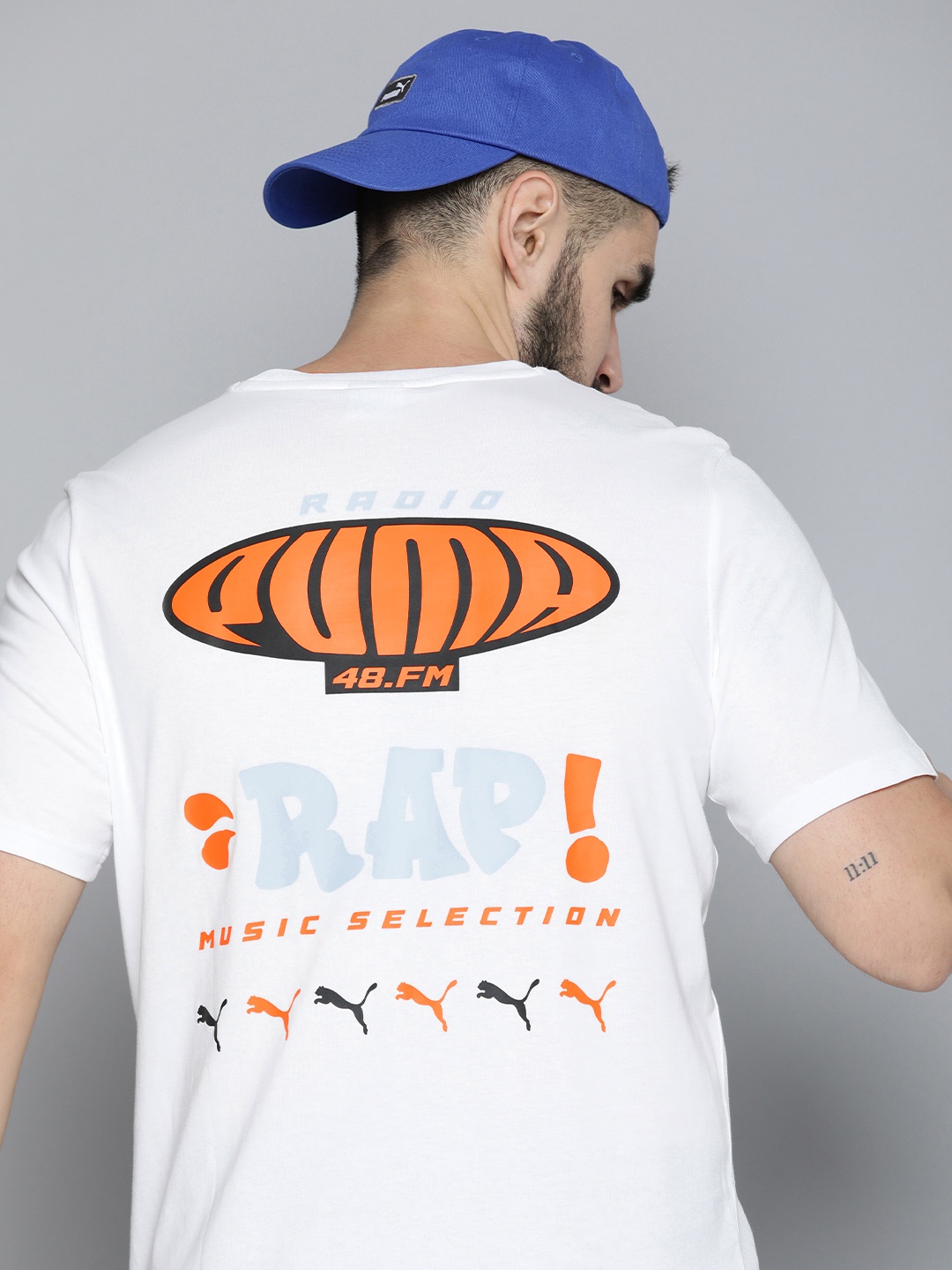 

Puma FM Graphic Printed Pure Cotton T-shirt, White