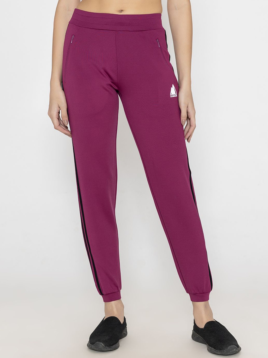 

Bonjour Women Mid-Rise Joggers, Violet