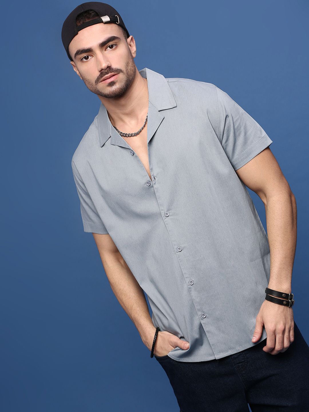 

SHOWOFF Men Standard Opaque Casual Shirt, Grey