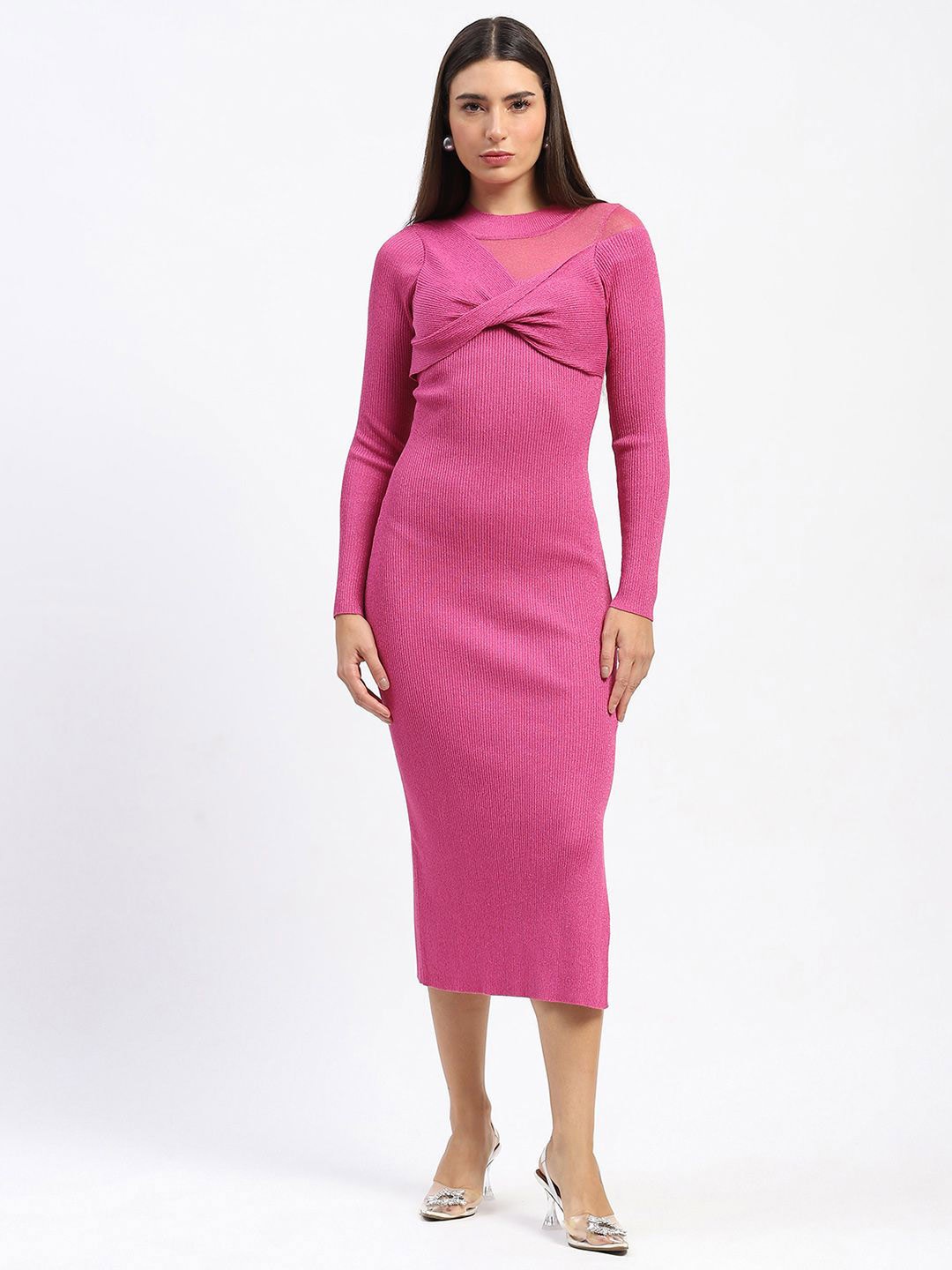 

Madame Bodycon Midi Dress, Pink