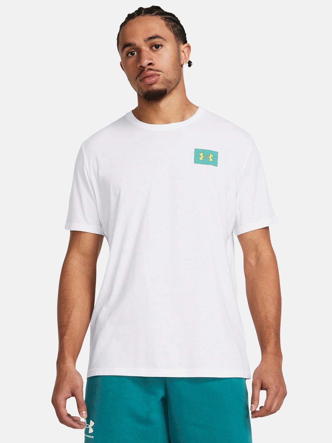 

UNDER ARMOUR Printed Color Block Logo LC T-shirt, White