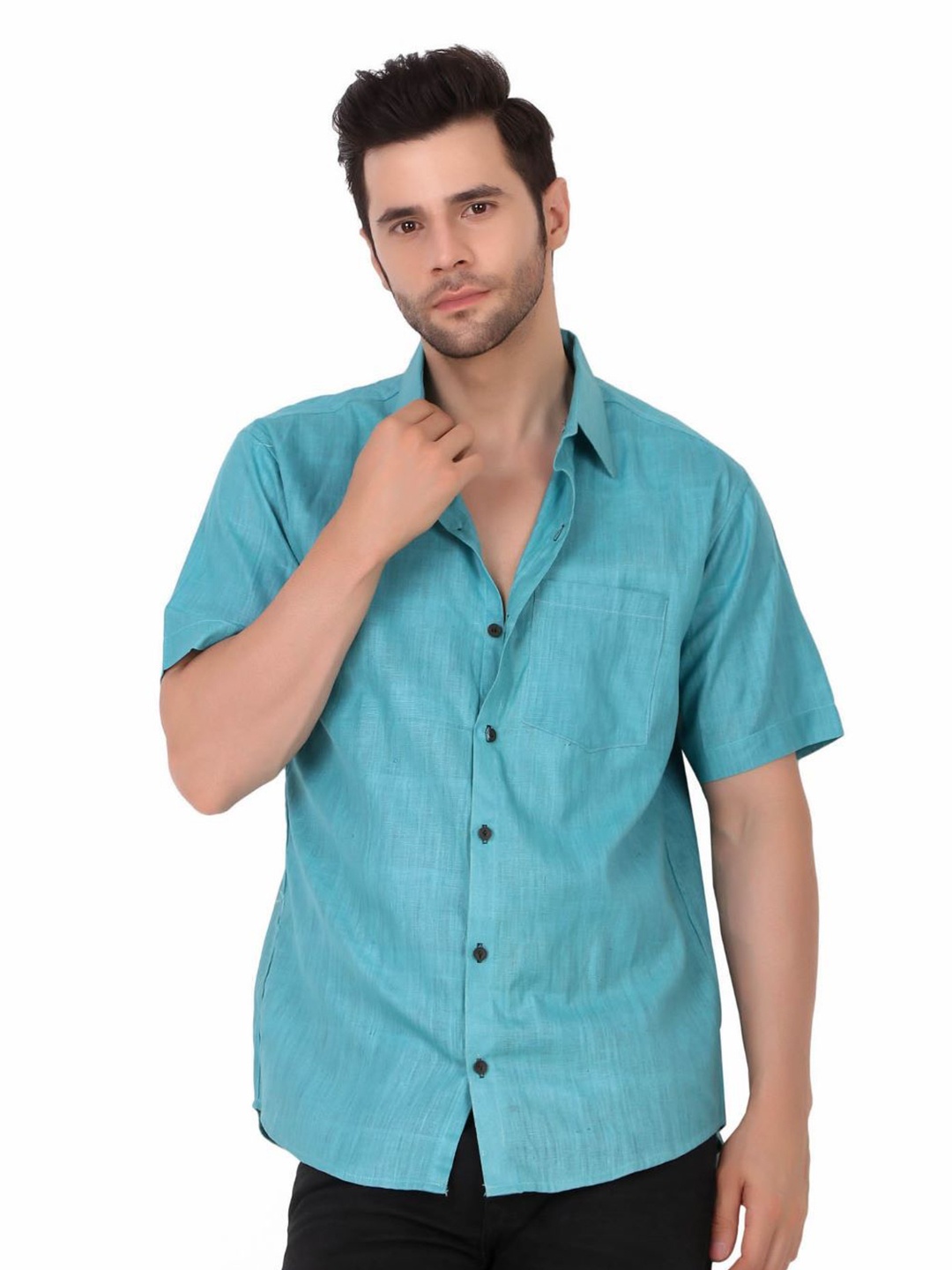 

WROGN Men Custom Opaque Printed Casual Shirt, Black