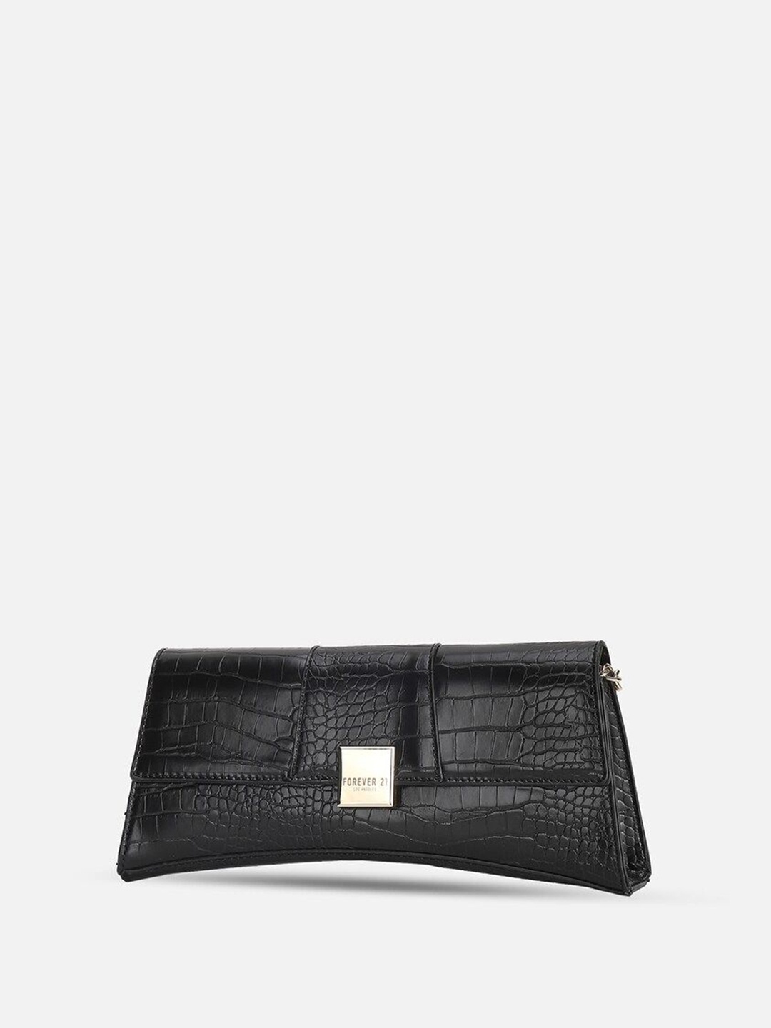 

FOREVER 21 Textured PU Structured Shoulder Bag, Black