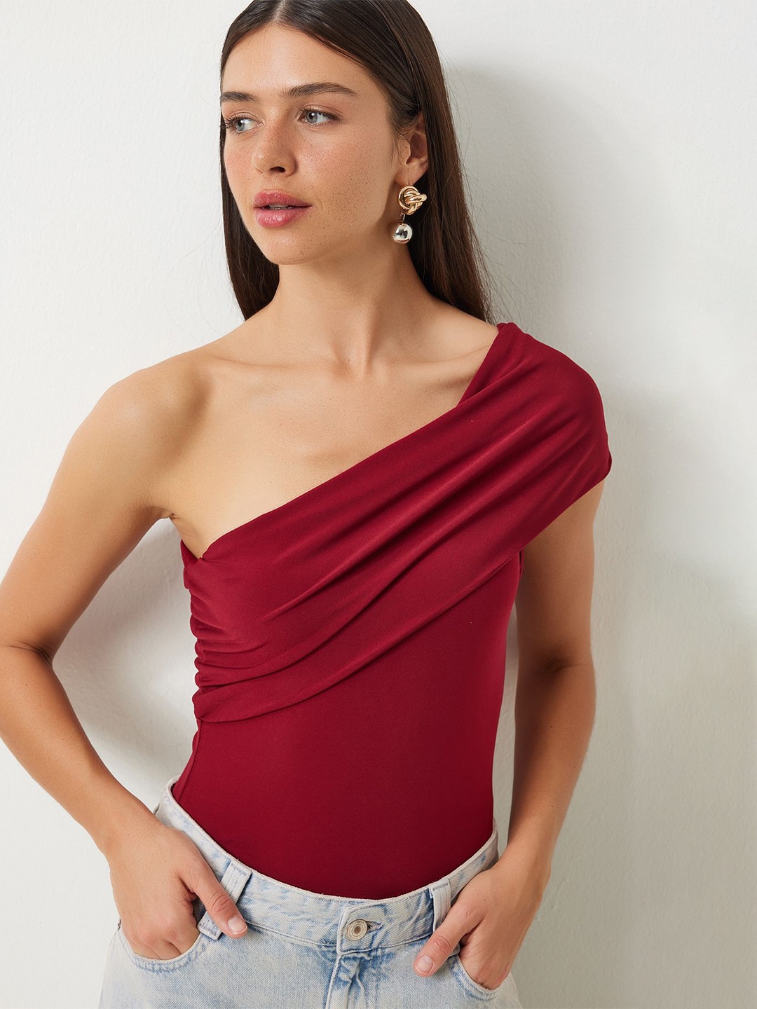 

Happiness istanbul One Shoulder Top, Na