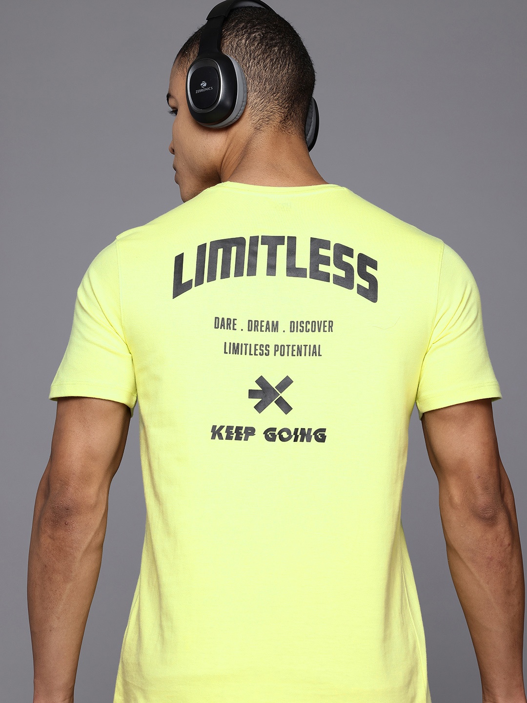 

HRX by Hrithik Roshan Typography Print Lifestyle T-shirt, Lime green