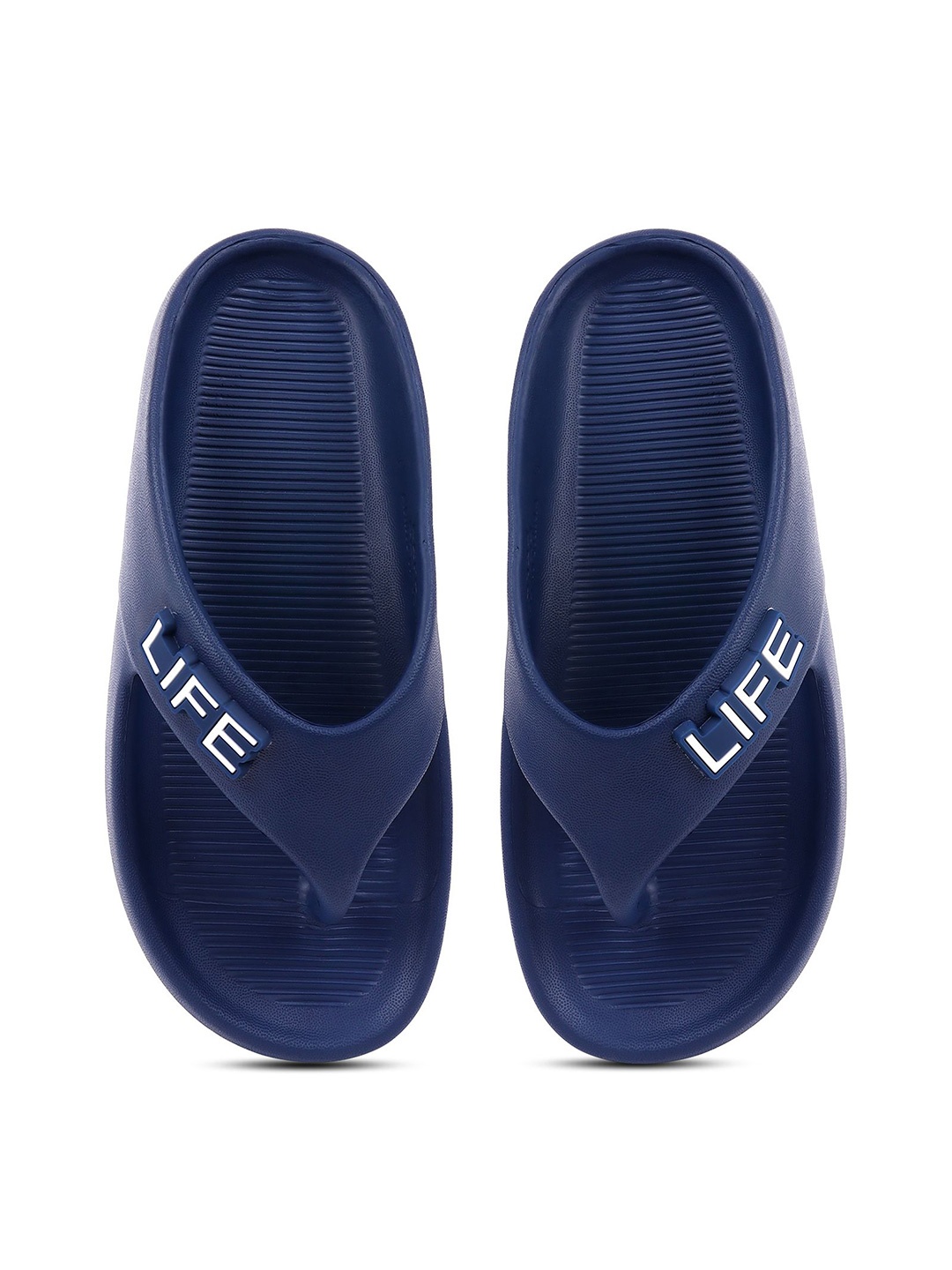 

CASSIEY Men Croslite Thong Flip-Flops, Navy blue