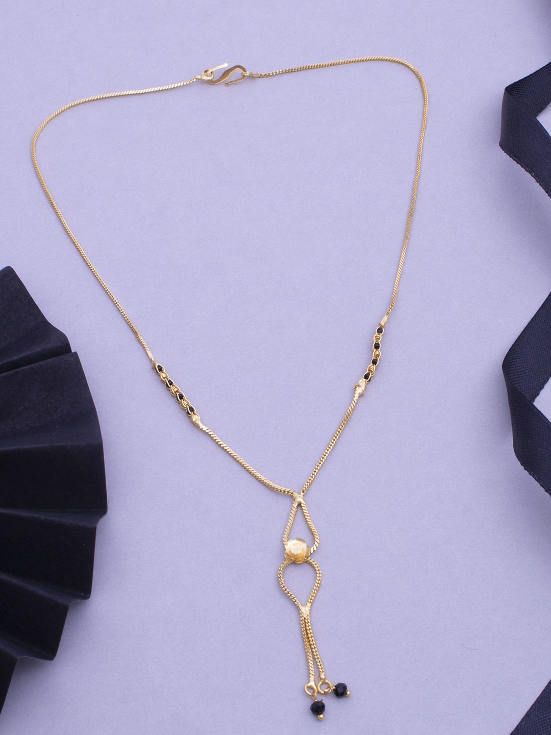 

Ramdev Art Fashion Jwellery 22K Gold Plated Artificial Stones and Beads Mangalsutra