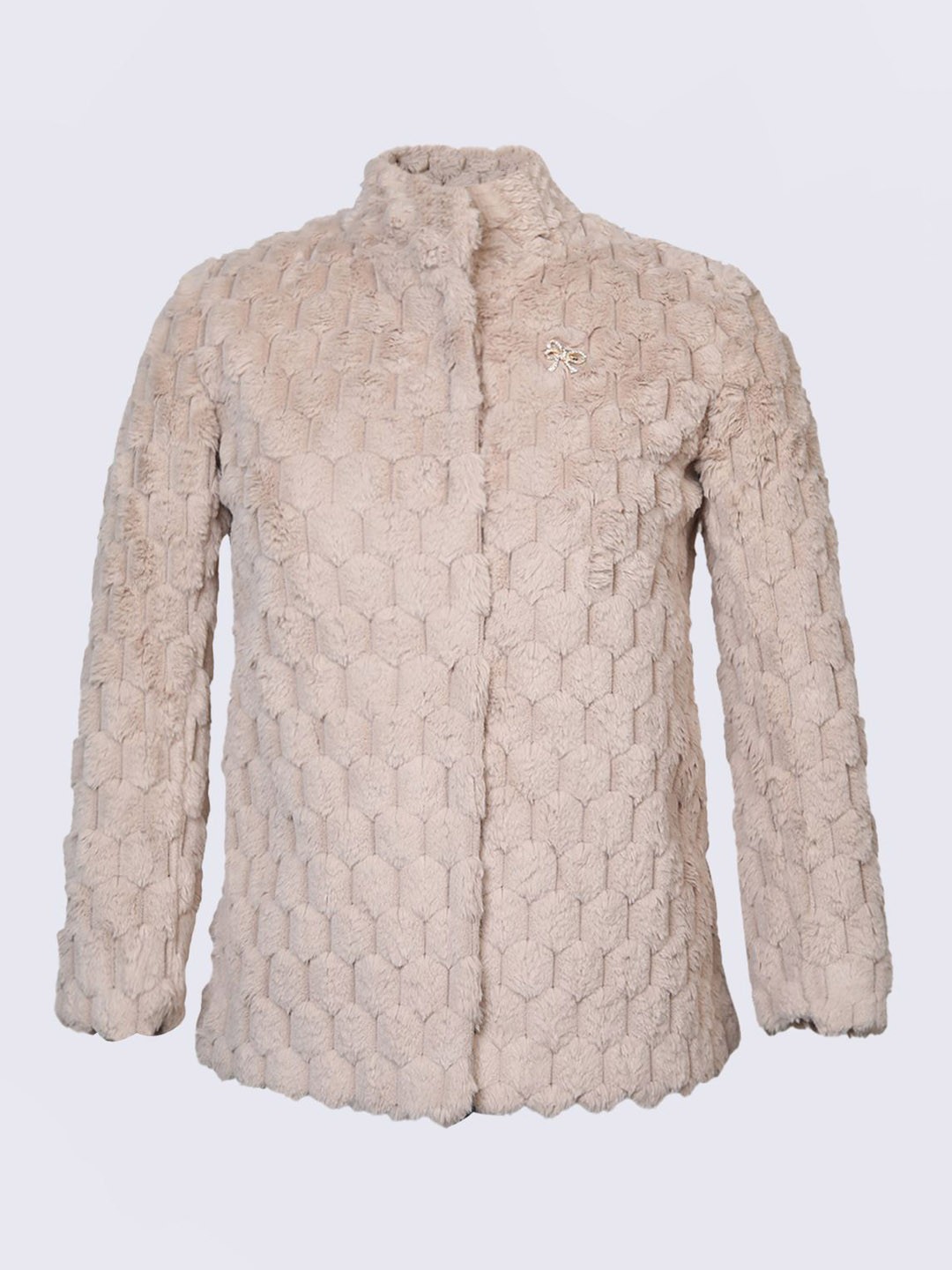 

PROTEX Girls Single Breasted Winter Wear Woolen Coat, Camel brown