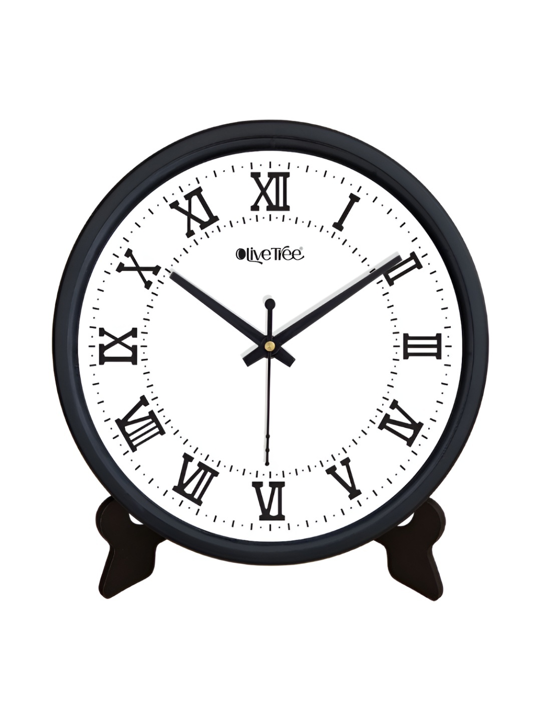 

OLIVE TREE Black & White Printed Contemporary Table Clock