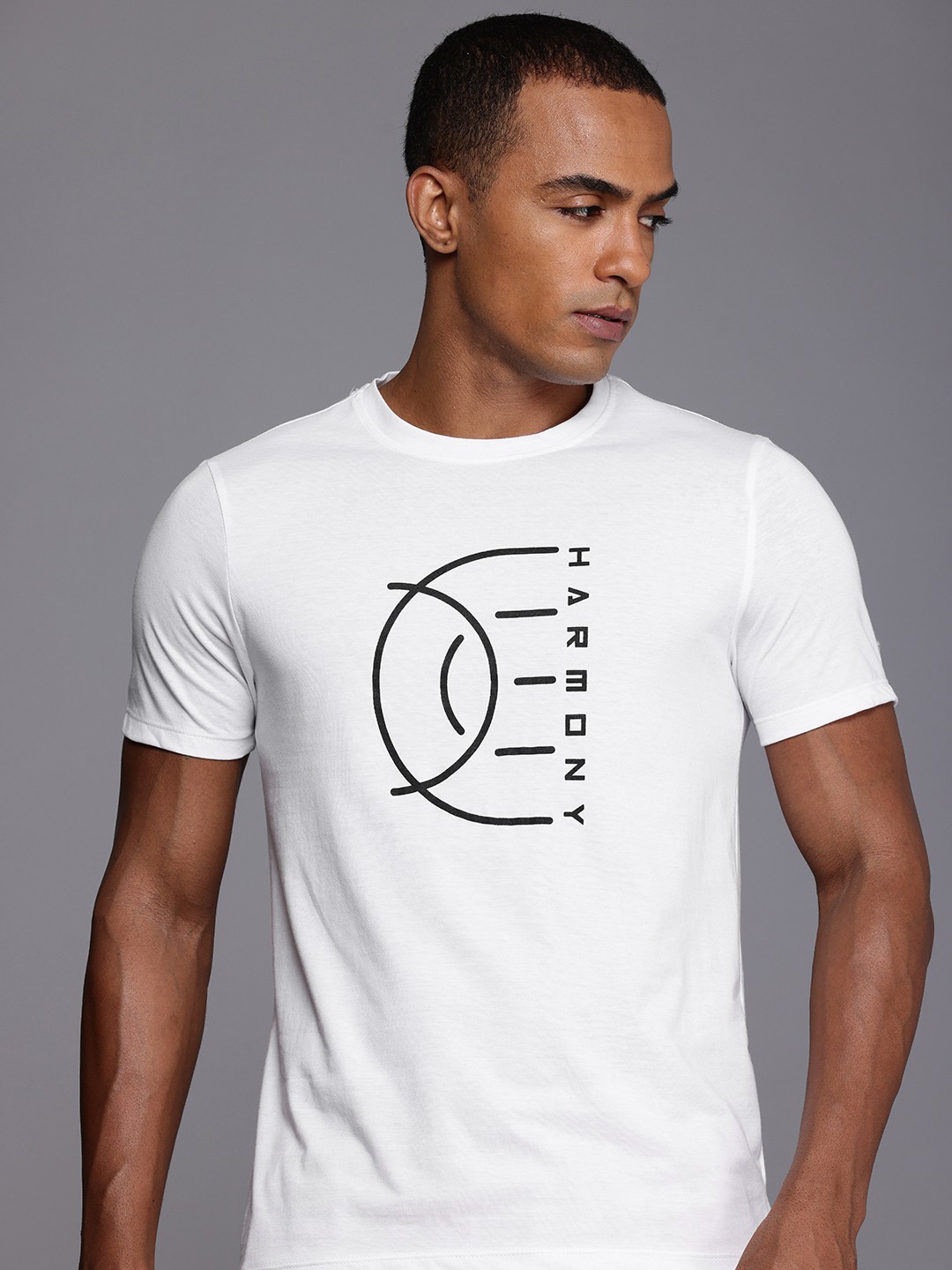 

HRX by Hrithik Roshan Typography Printed Yoga T-shirt, White