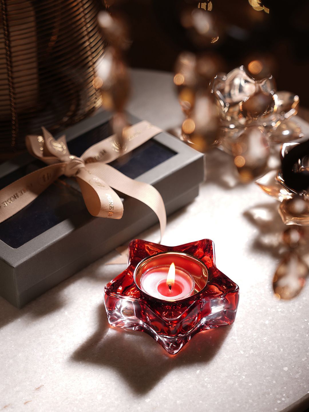 

Pure Home and Living Red 2 Pieces Candle Holder