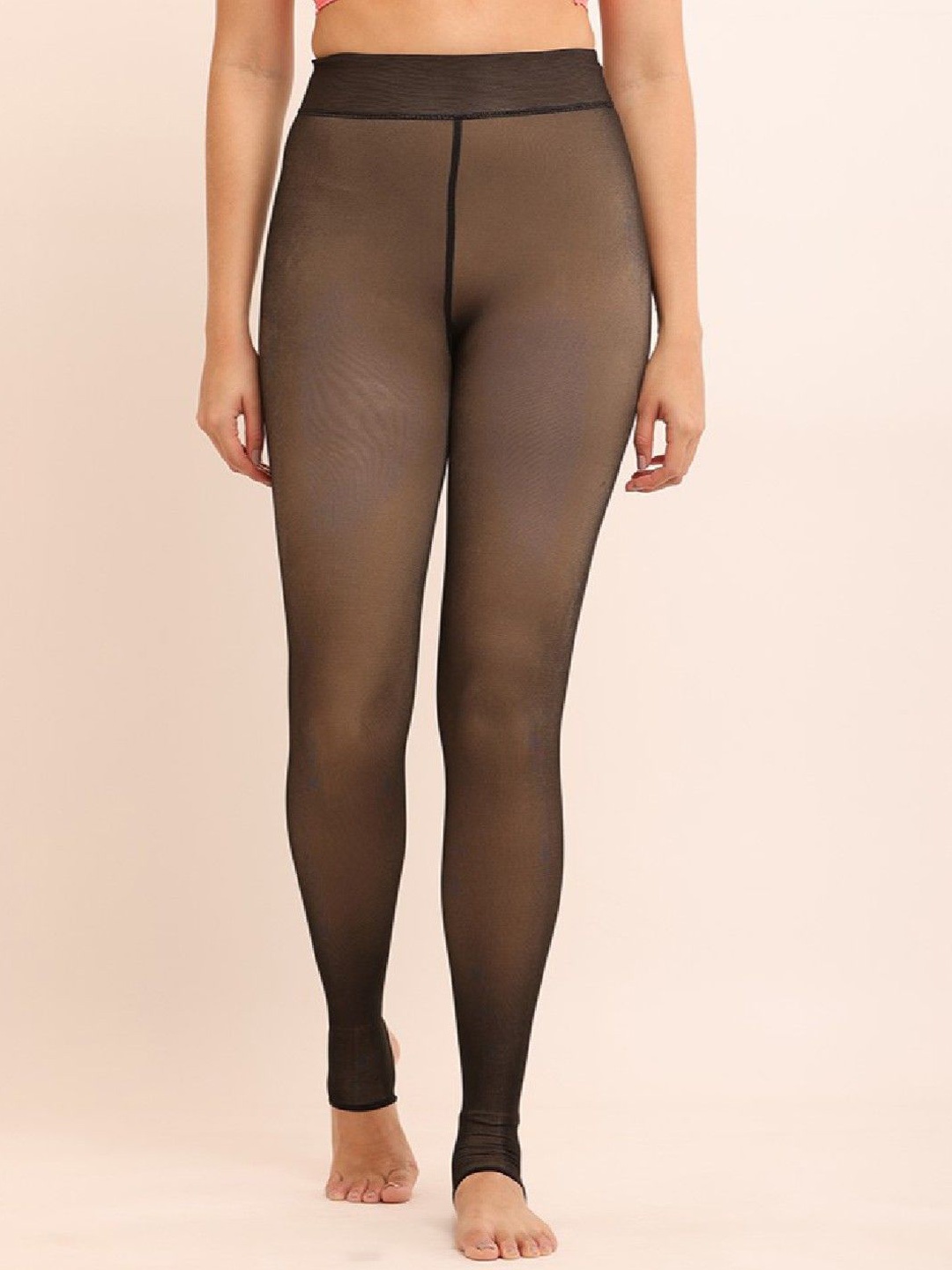

Poftik Women Solid Stockings, Beige