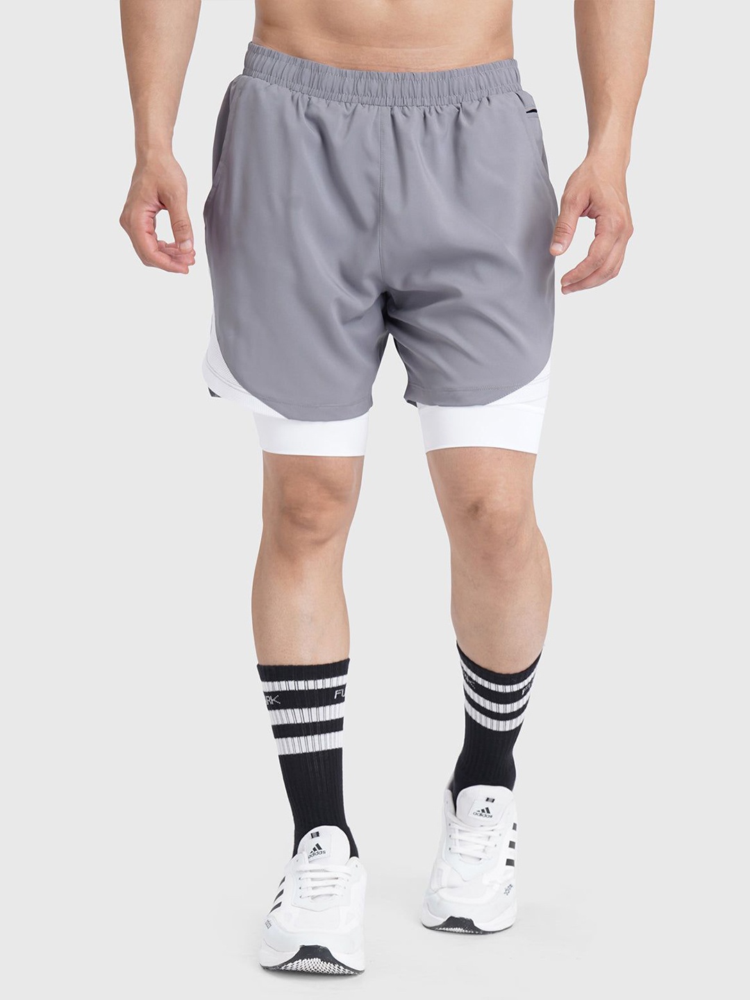 

FUAARK Men Training or Gym Sports Shorts, Grey