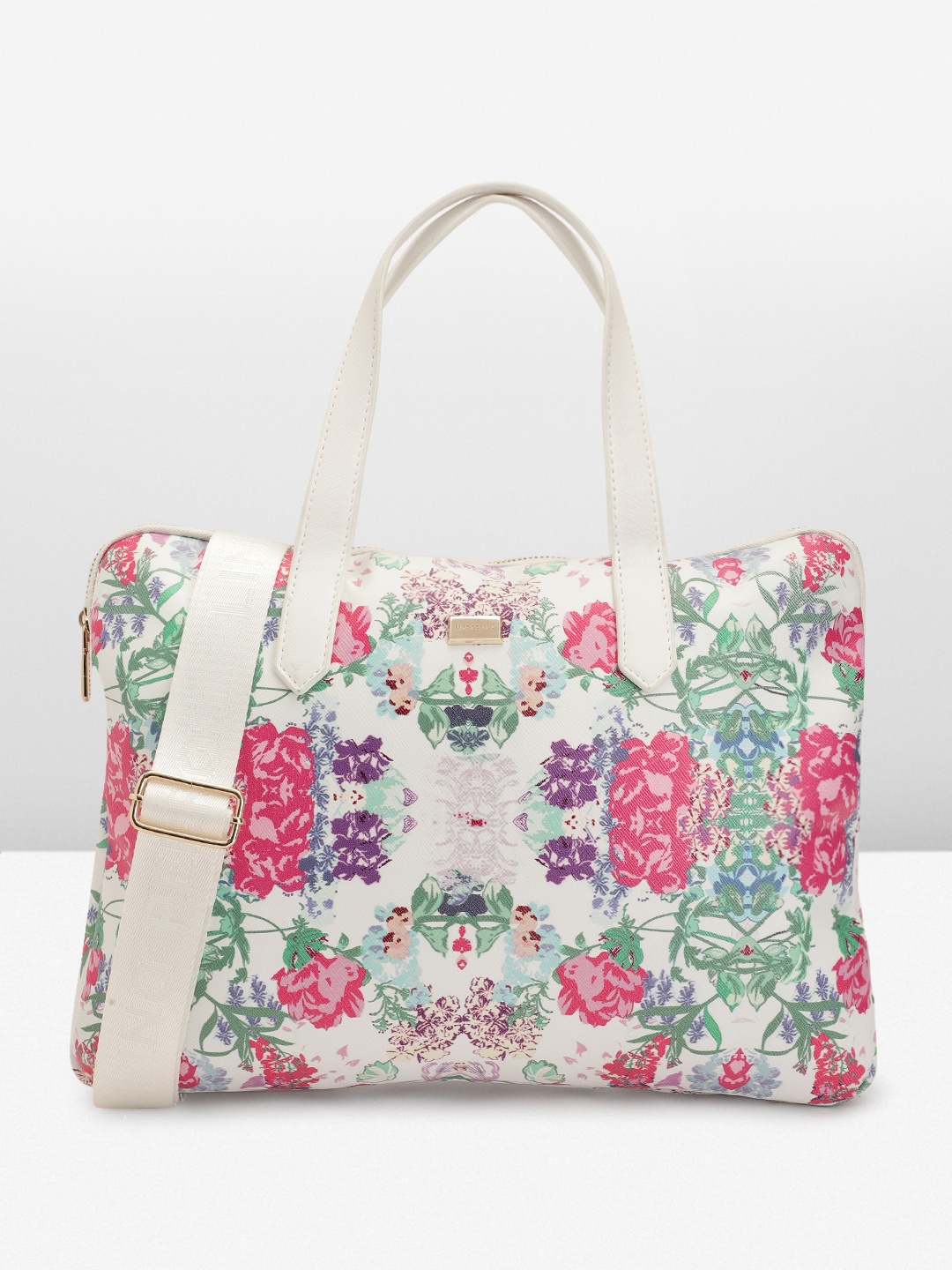 

Lino Perros Women Printed Laptop Bag - 15 Inches, White