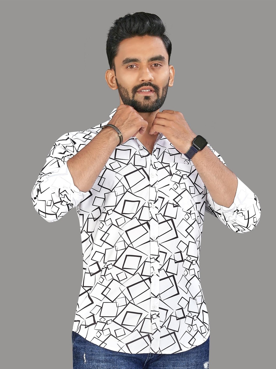 

ADWYN PETER Men Classic Opaque Printed Casual Shirt, Multi