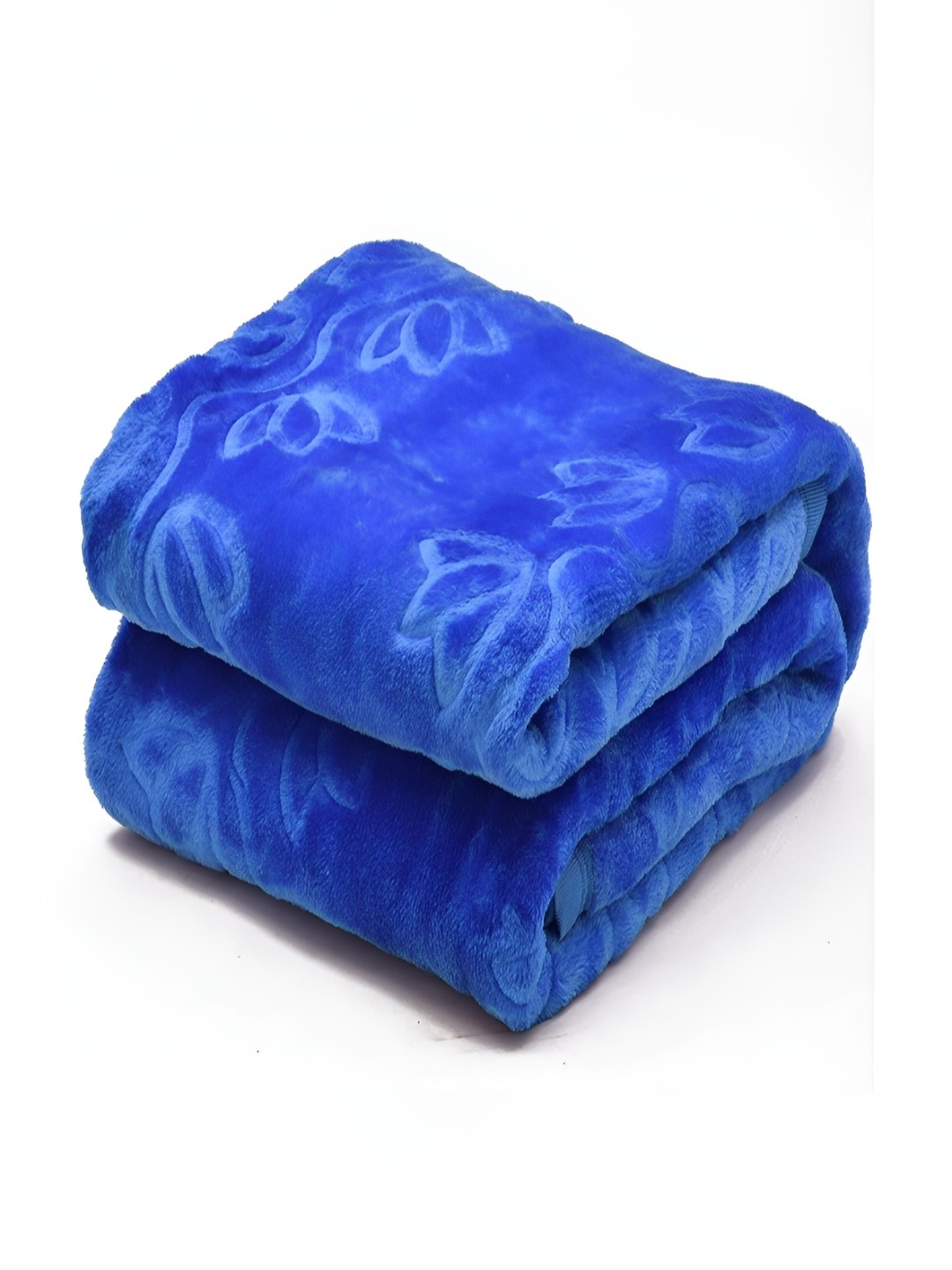 

tundwal's Blue Floral Printed Mink Heavy Winter Single Bed Blanket