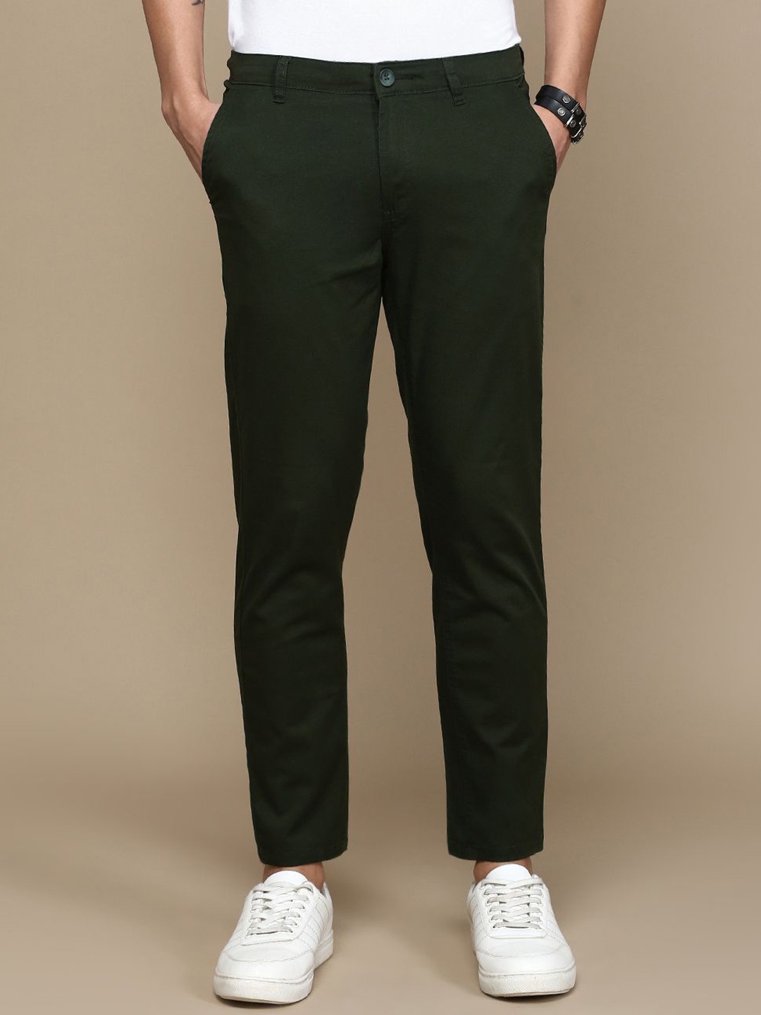 

Chennis Men Chinos Trousers, Green