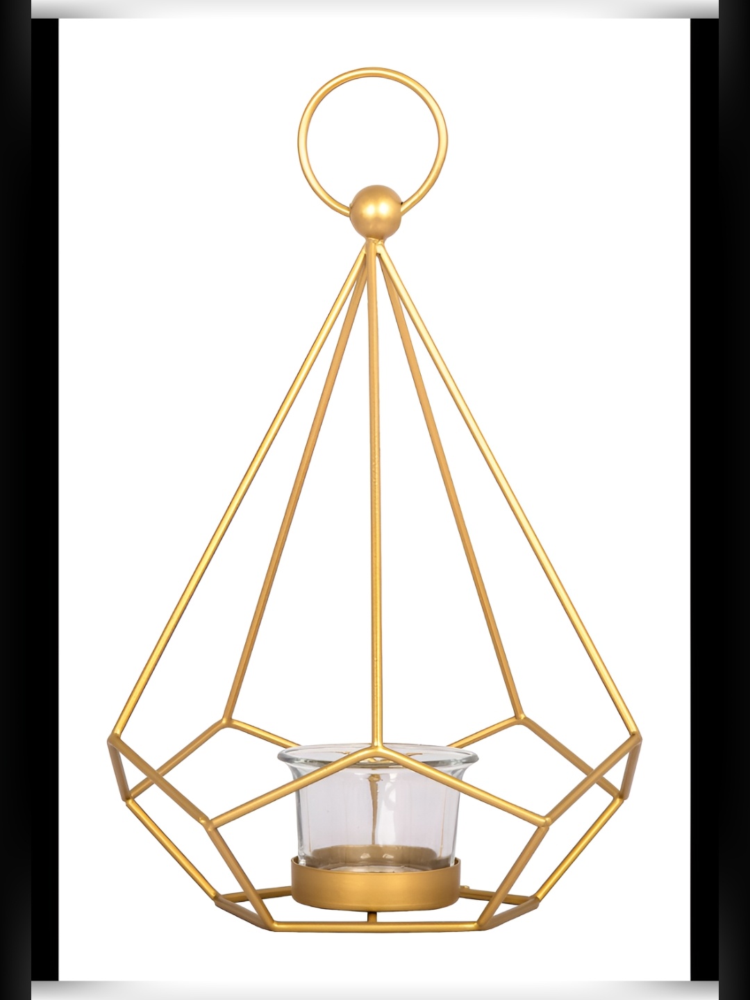 

House of Sajja Gold-Toned Candle Holder