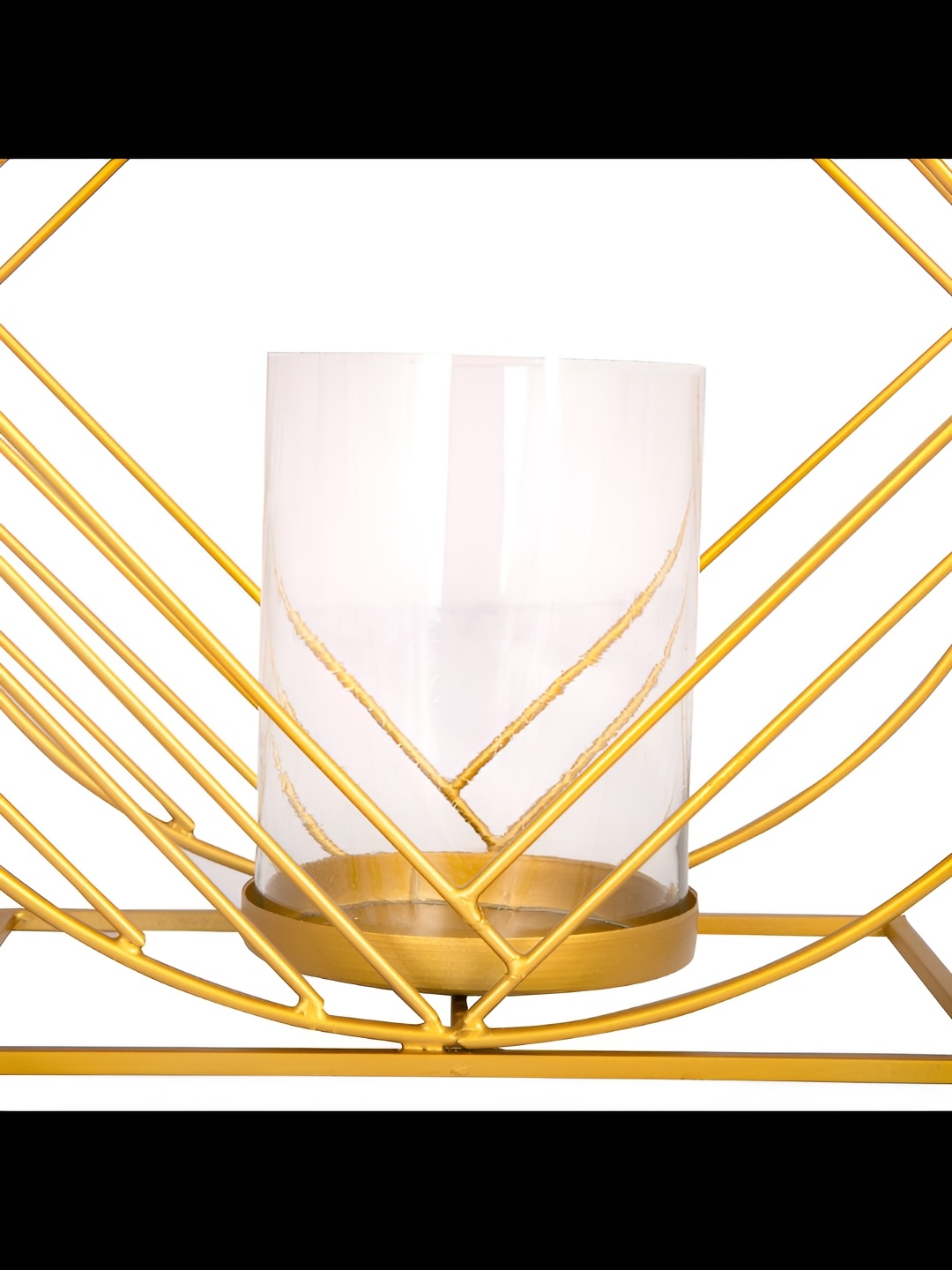 

House of Sajja Gold-Toned Candle Holder