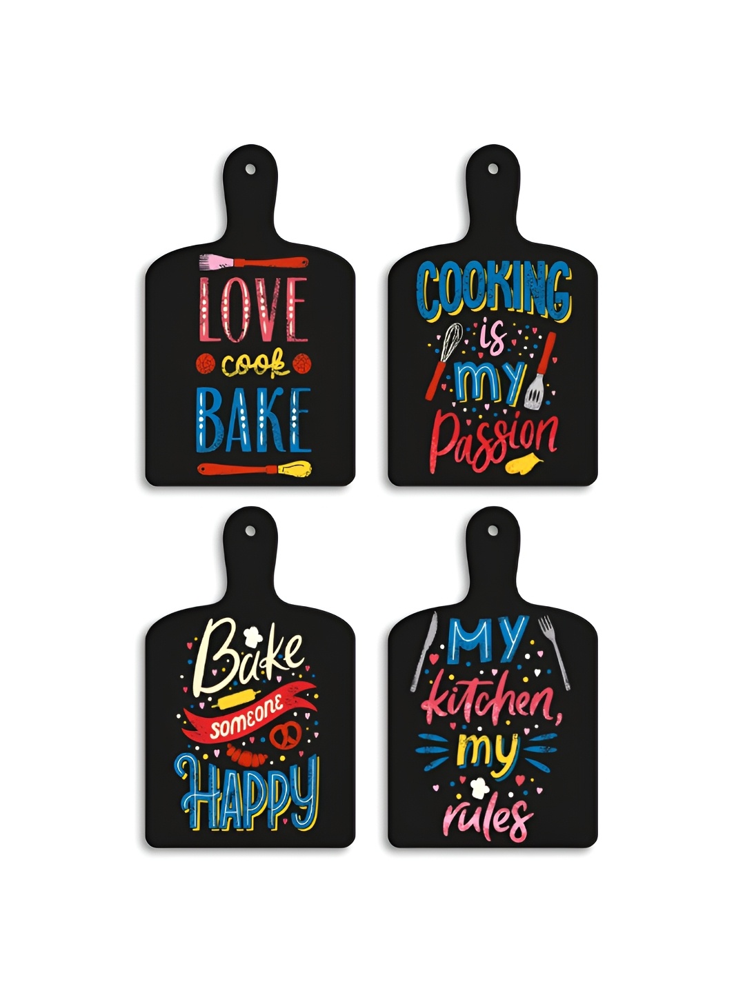 

CLAWCRAFTS Black & Red Quotes Modern Printed Wooden Wall Decor