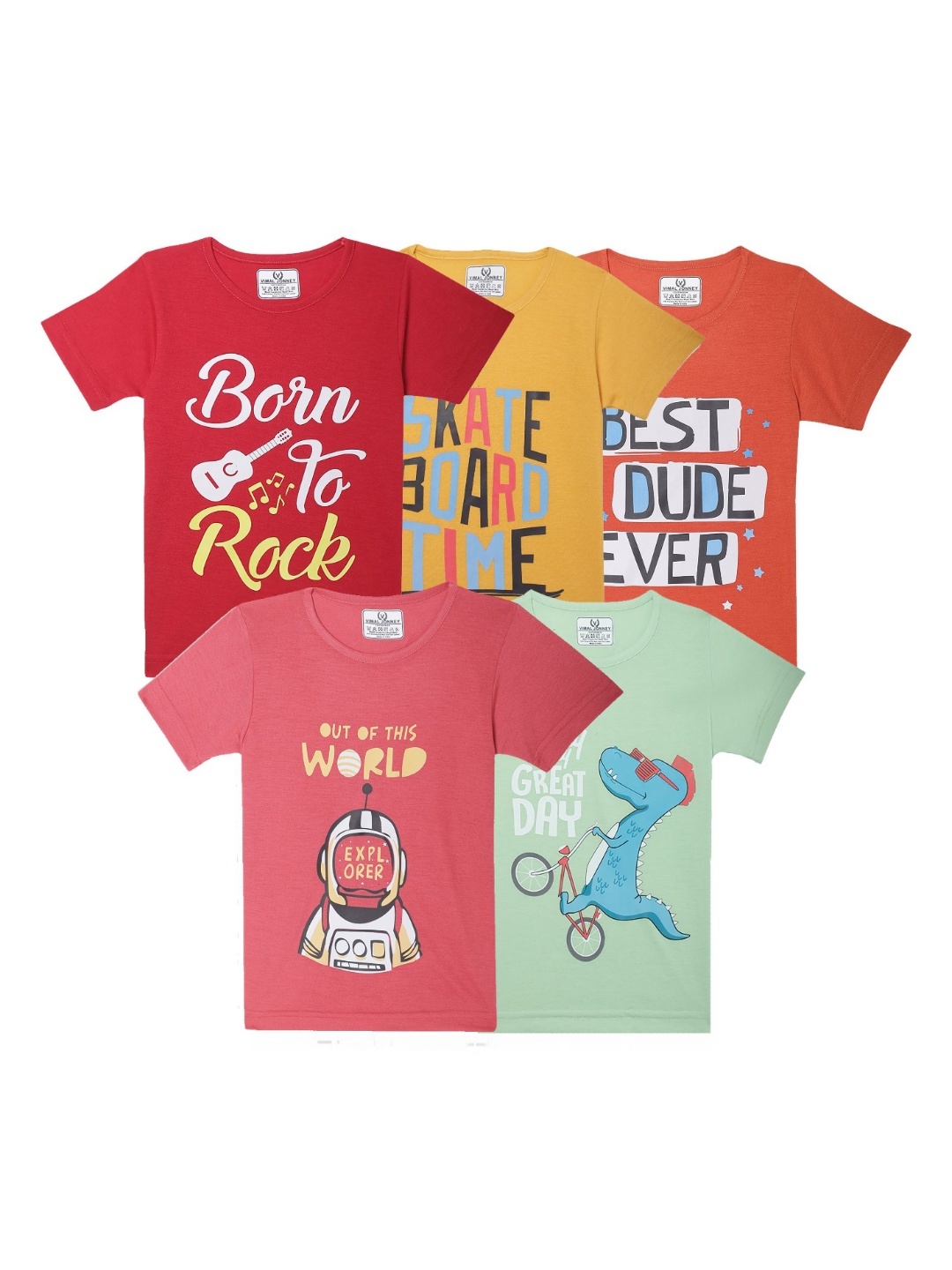 

VIMAL JONNEY Kids 5 Printed Applique T-shirt, Multi