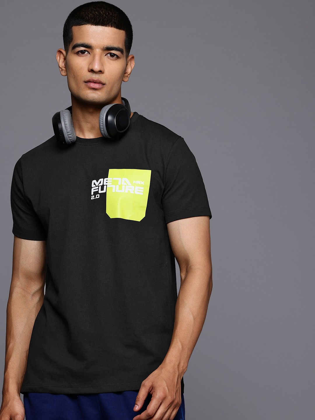 

HRX by Hrithik Roshan Printed Lifestyle T-shirt, Black
