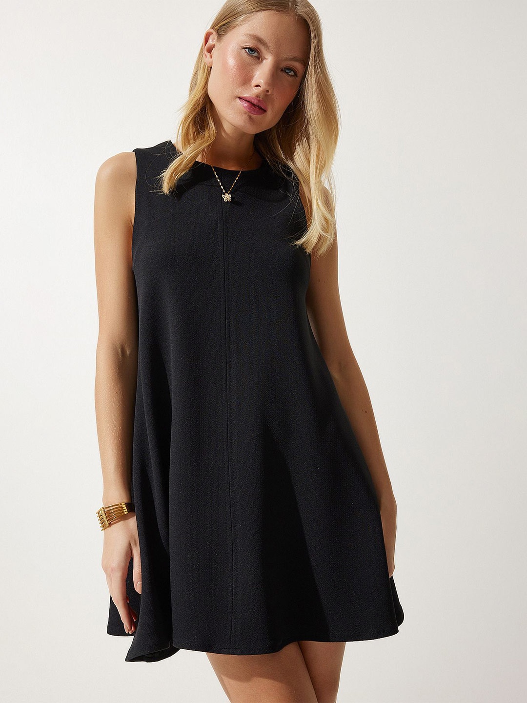 

Happiness istanbul Boat Neck A-Line Mini Dress, Na
