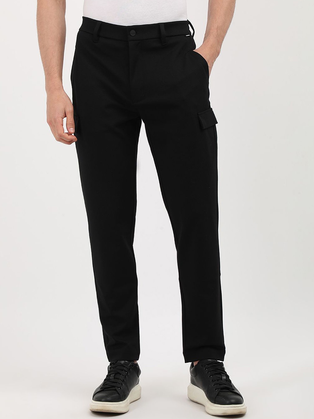 

Calvin Klein Jeans Men Tapered Fit Trousers, Black