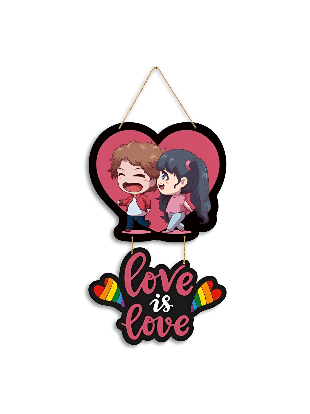 

CLAWCRAFTS Pink & Red Wood Wall Art