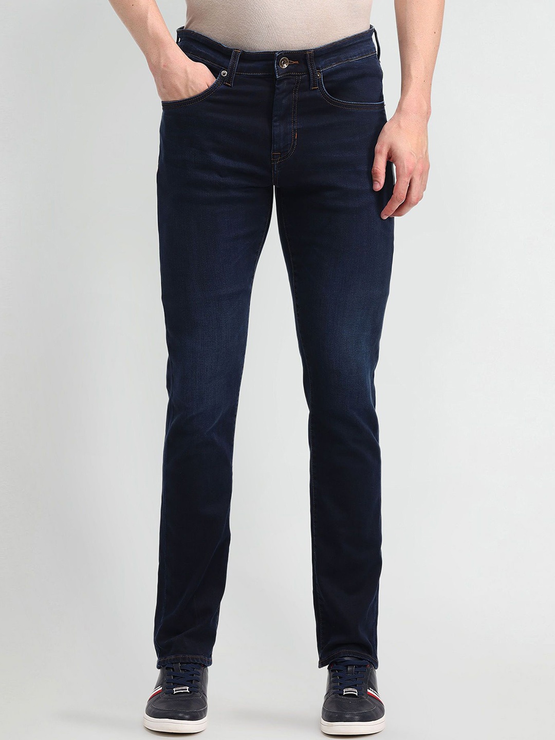 

U.S. Polo Assn. Denim Co. Men Jackson Skinny Fit Light Fade Stretchable Jeans, Blue