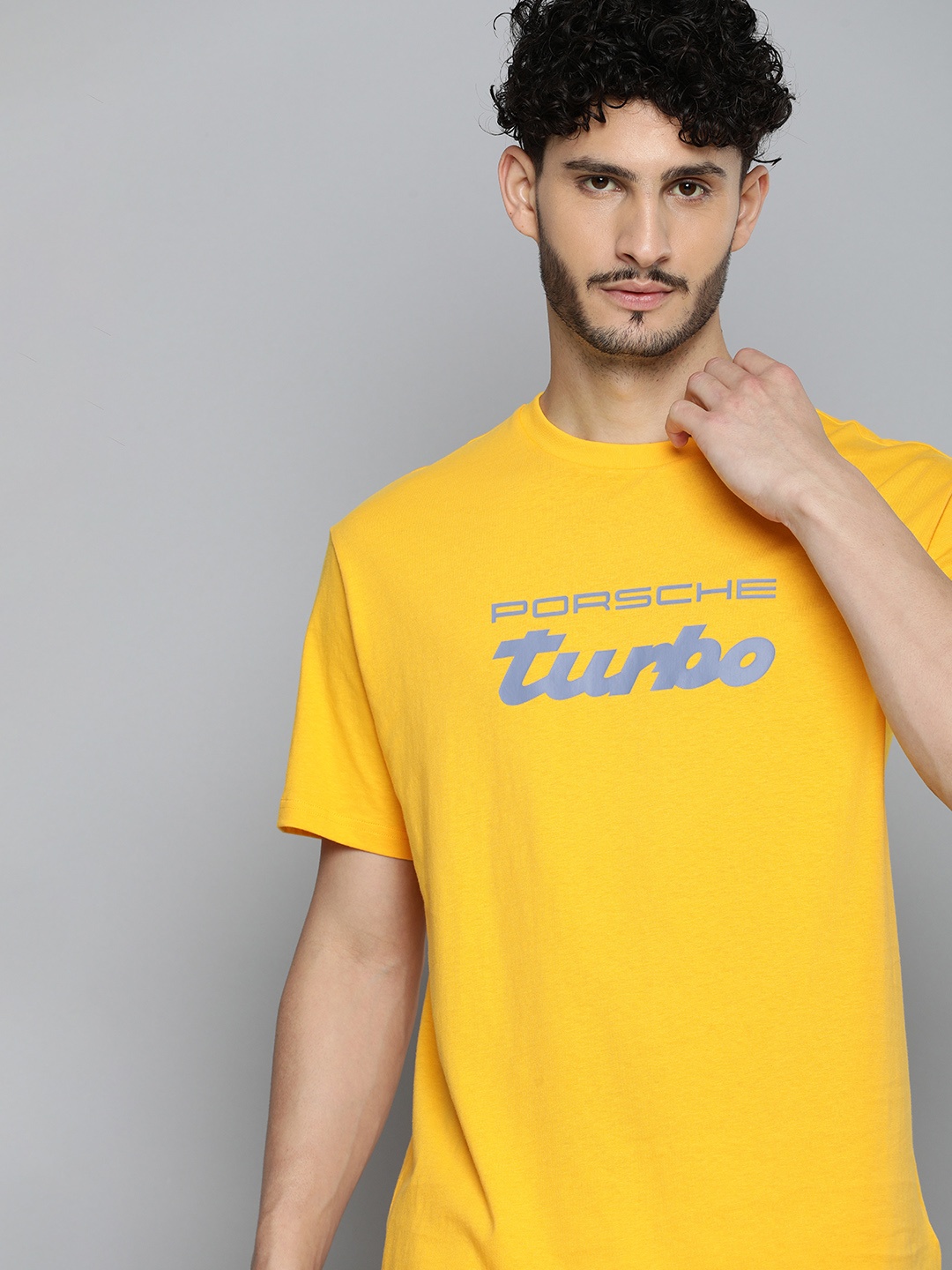 

PUMA Motorsport Porsche Legacy Motorsport Drop-Shoulder Sleeves Pure Cotton T-shirt, Yellow