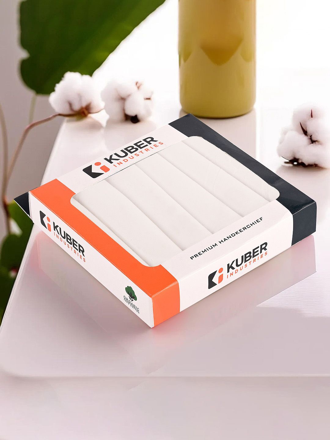 

Kuber Industries 6-Pieces Cotton Handkerchief With Box, White