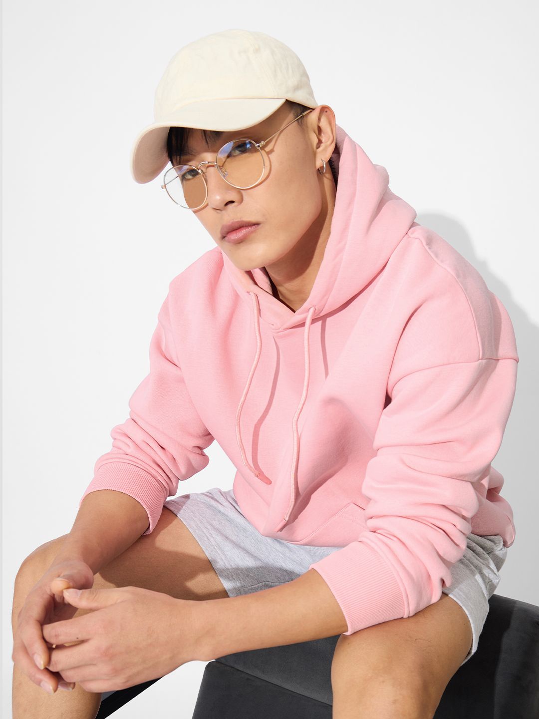 

The Souled Store Solid Pink Men Hoodies
