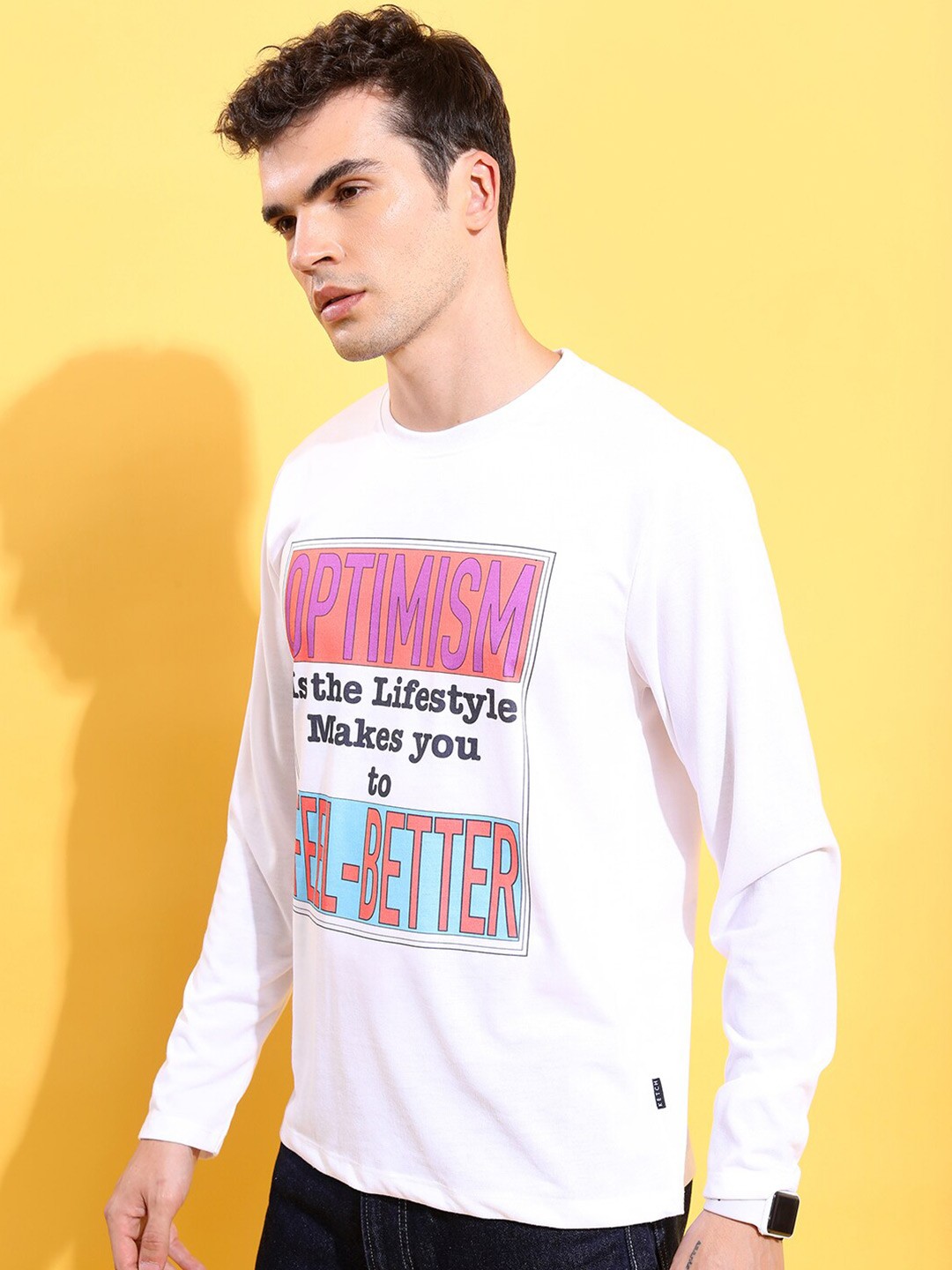 

KETCH Typography Printed Relaxed Fit T-shirt, White