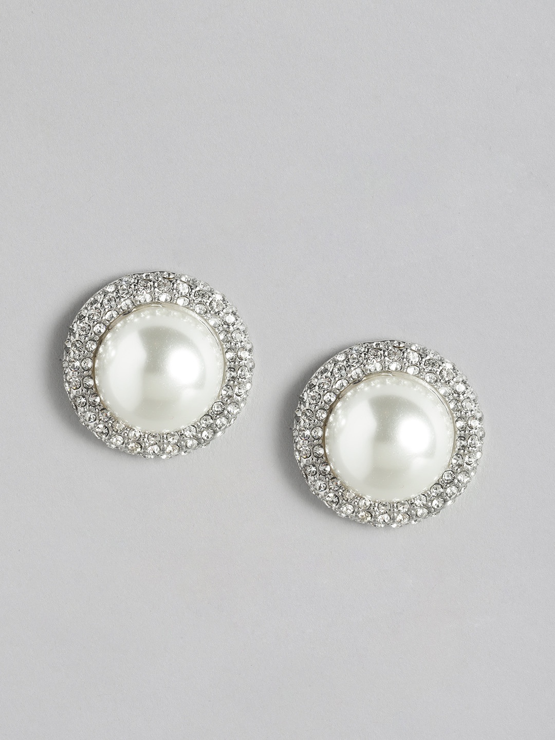 

Forever New Sylvia Pearl & Stone Stud Earrings, White