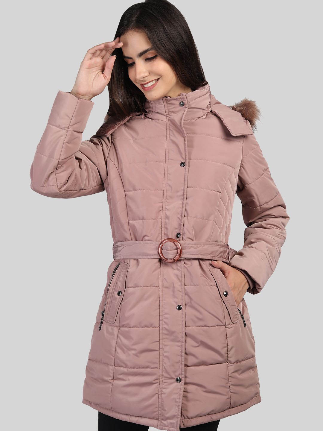 

LURE URBAN Women Outdoor Puffer Jacket, Pink