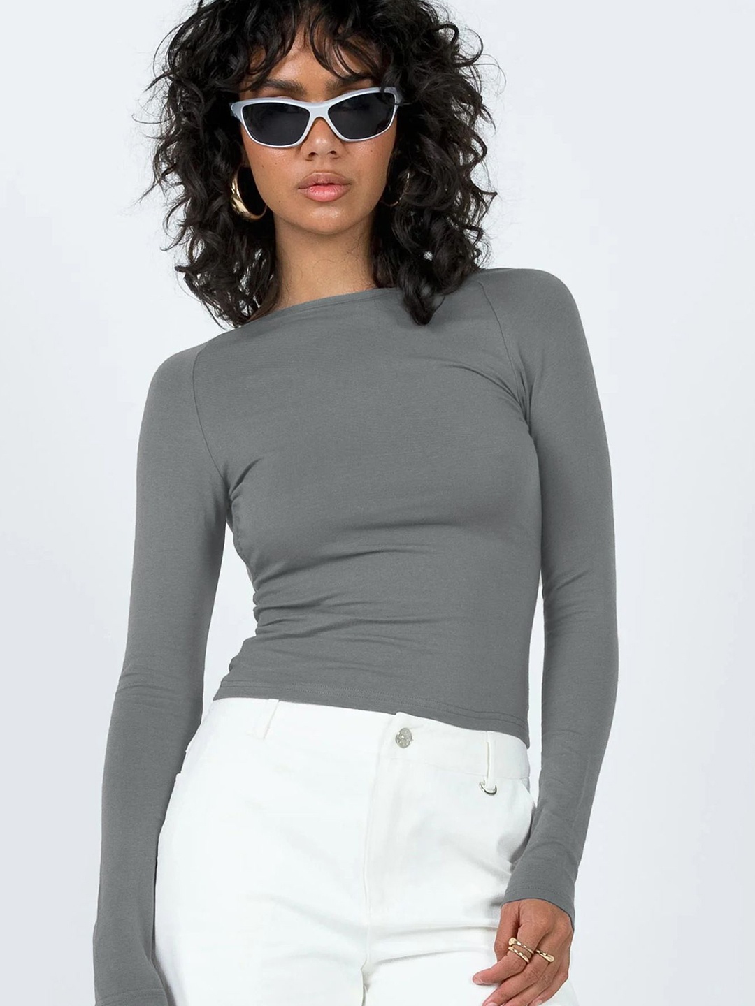 

HERE&NOW Crop Top, Grey