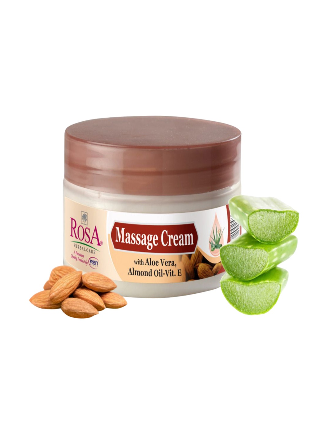 

ROSA Massage Cream With Aloevera, Almond & Vitamin E - 200 ml, White
