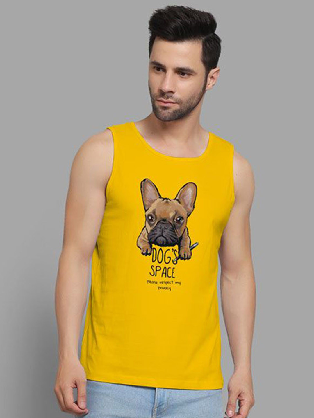 

DAB SHARK Printed Innerwear Vests, Yellow