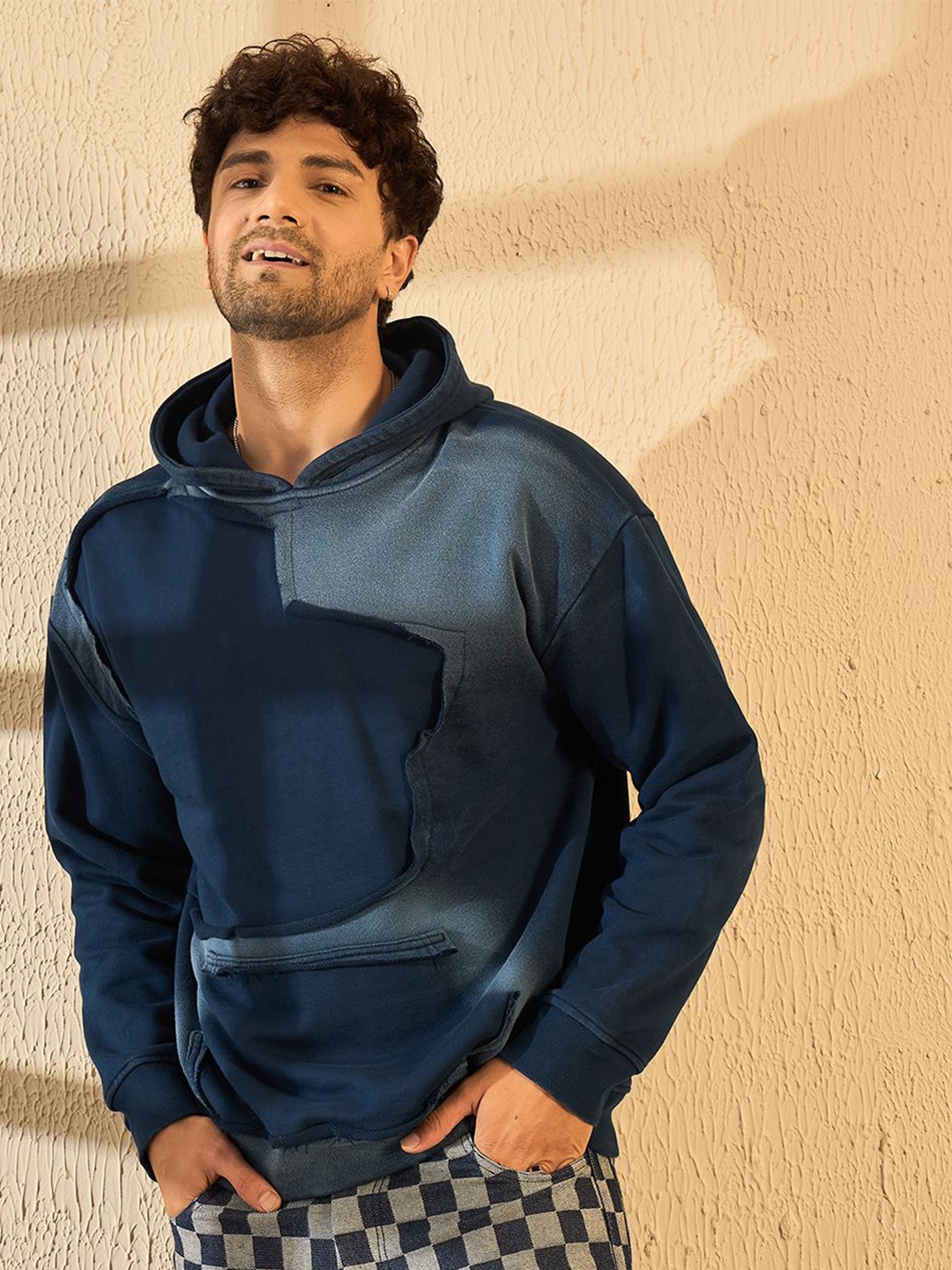 

FUGAZEE Men Hooded Sweatshirt, Navy blue