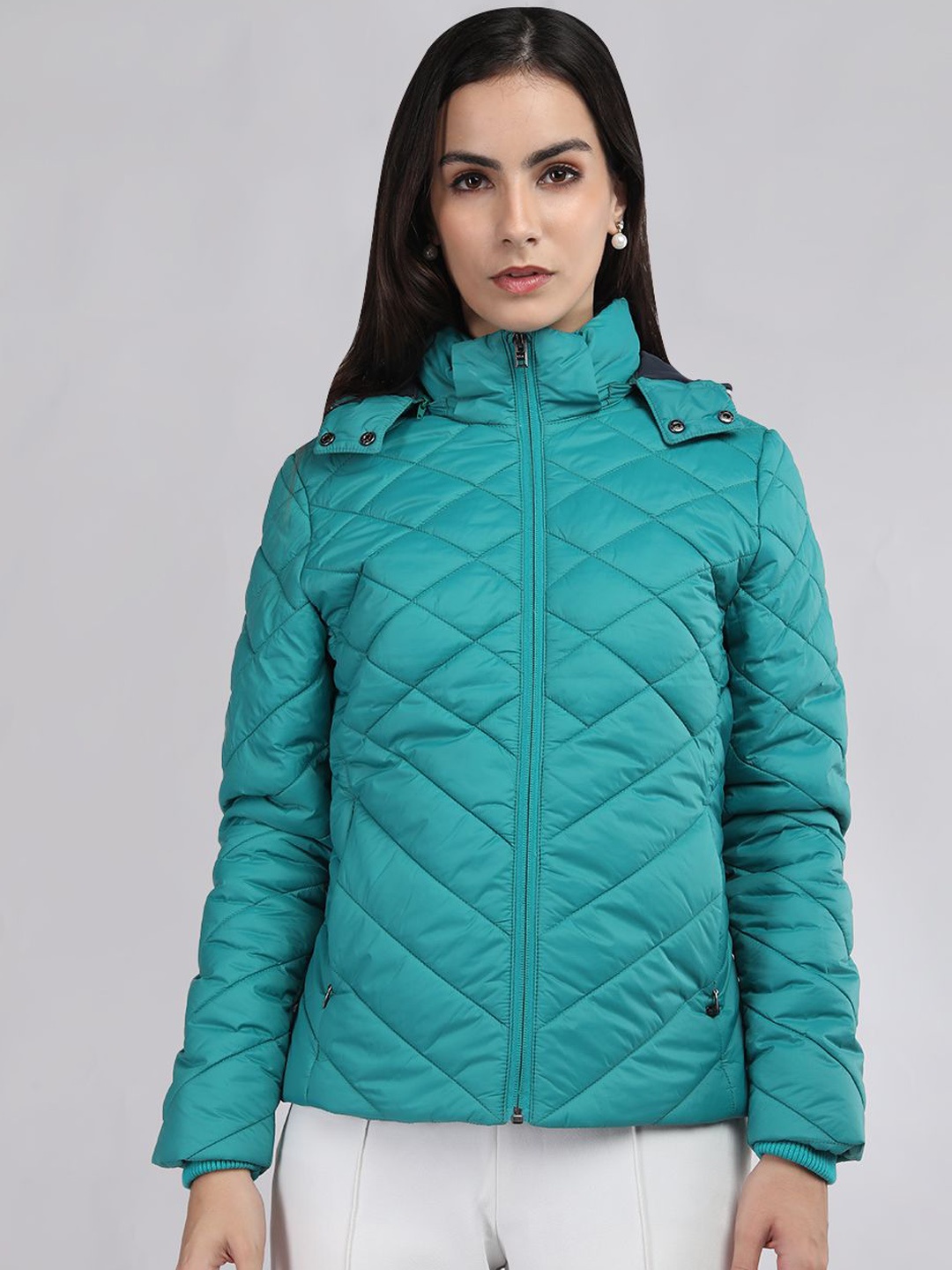 

LURE URBAN Women Outdoor Puffer Jacket, Sea green