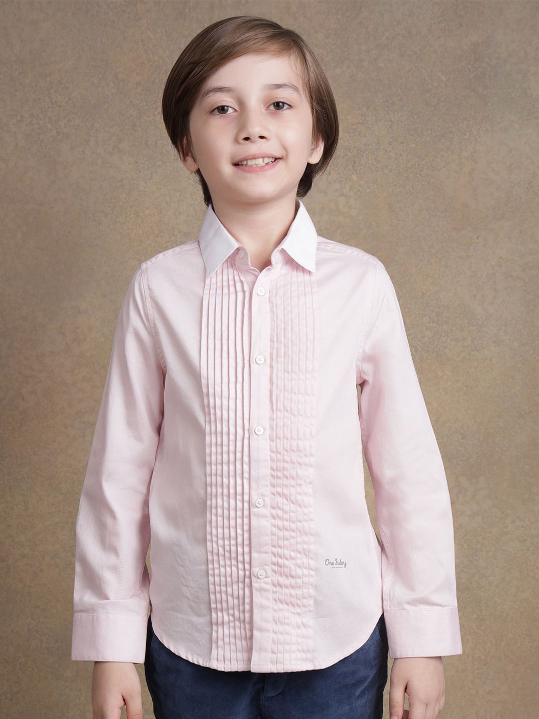 

One Friday Boys Comfort Opaque Casual Shirt, Pink