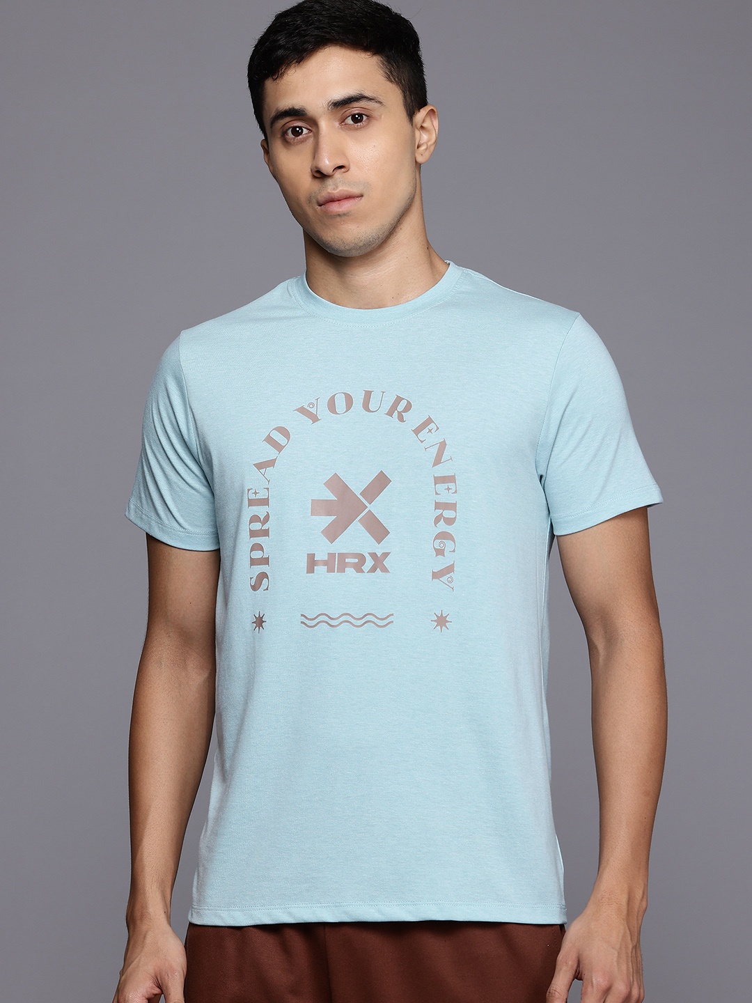 

HRX by Hrithik Roshan Men Typography Printed T-shirt, Blue