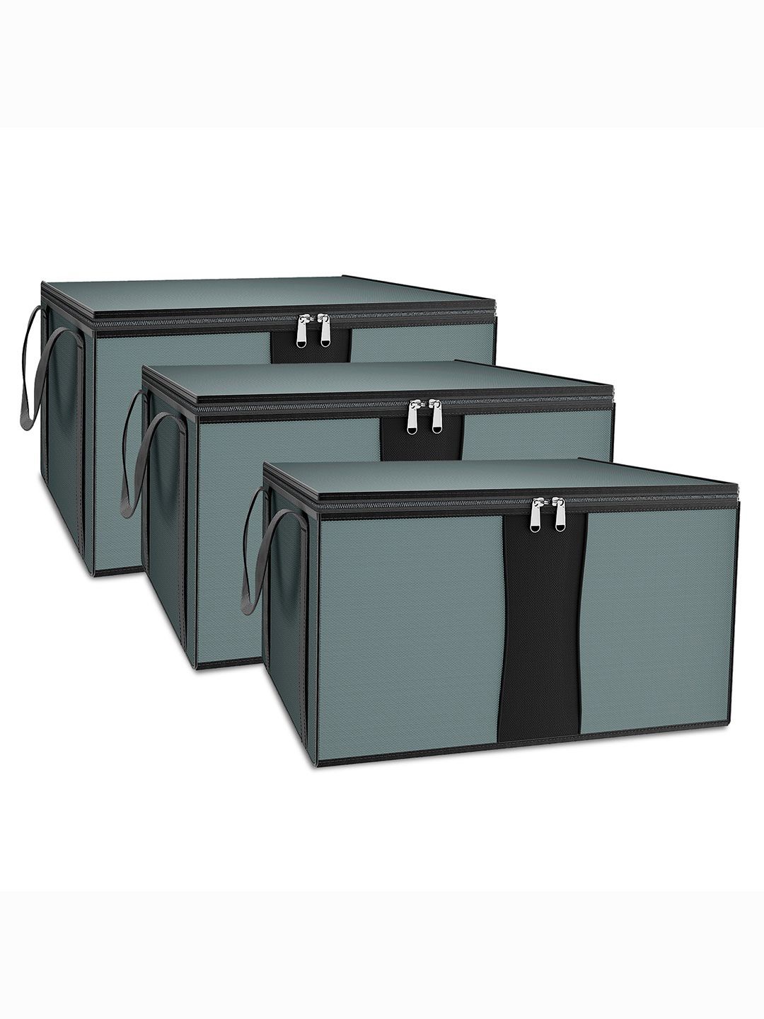 

Kuber Industries Grey Set of 3 Regular Drawer Organiser Organisers